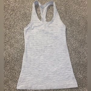 Lululemon | grey and white tank size 4